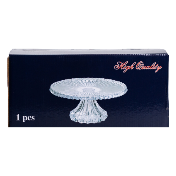 Тортівниця на ніжці 25 см скляна HP-19-138 - фото №3