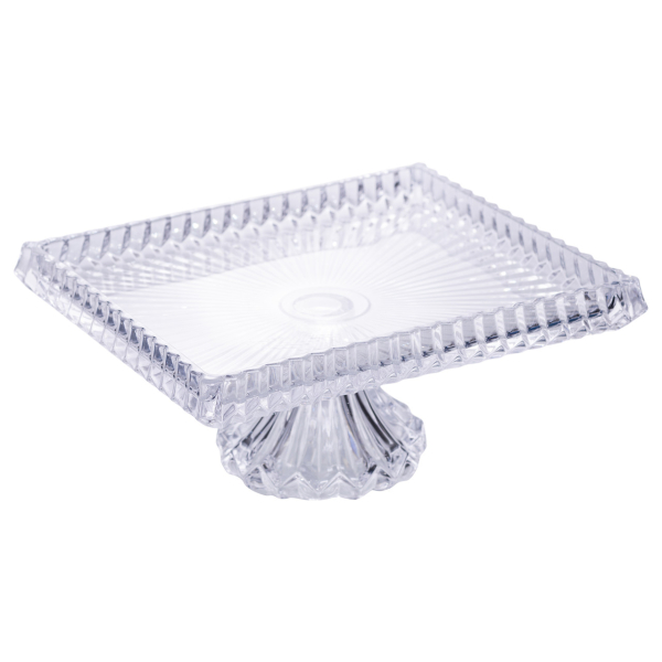 Тортівниця прямокутна на ніжці 30×25×13 (см) скляна HP-19-147 - фото