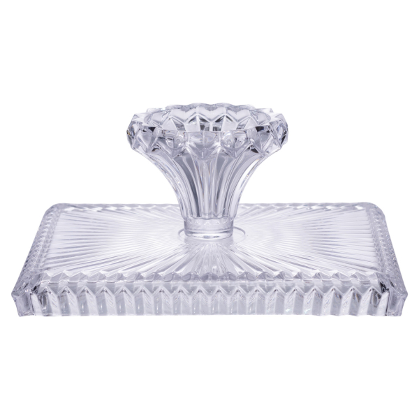 Тортівниця прямокутна на ніжці 30×25×13 (см) скляна HP-19-147 - фото №2