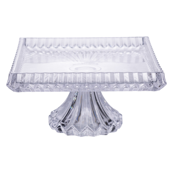 Тортівниця прямокутна на ніжці 30×25×13 (см) скляна HP-19-147 - фото №3