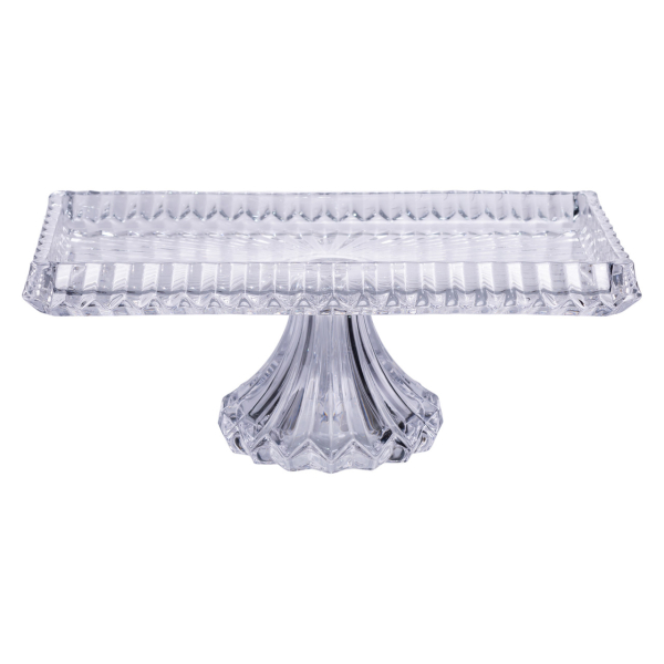 Тортівниця прямокутна на ніжці 33×17×13.5 (см) скляна HP-19-146C - фото №2