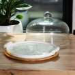 Тортівниця порцелянова зі скляною кришкою 29 см HP1204 - фото №6