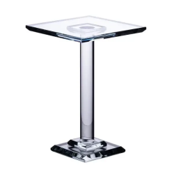 Тортівниця скляна на ніжці 12×12×23 см кругла стійка для торта, капкейків HP-4-72L