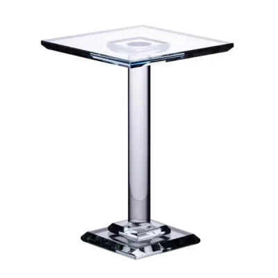 Тортівниця скляна на ніжці 12×12×23 см кругла стійка для торта, капкейків HP-4-72L - фото