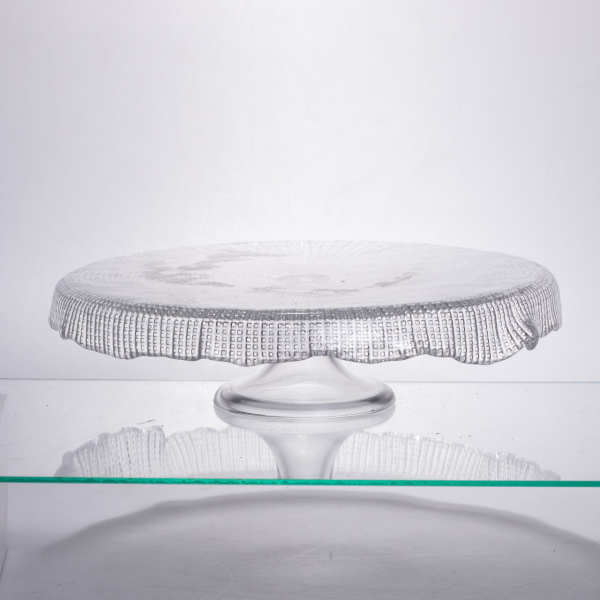 Тортівниця трансформер скляна на ножці, менажниця трансформер прозора скляна 64486-53 - фото №2