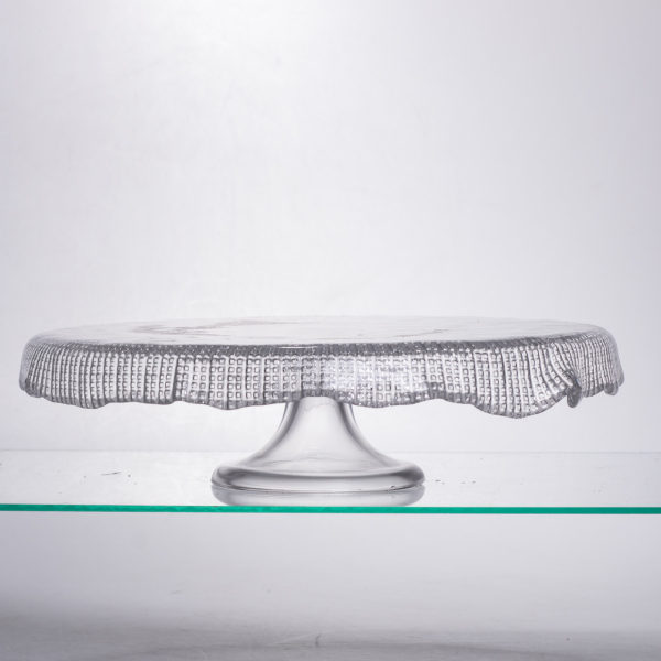 Тортівниця трансформер скляна на ножці, менажниця трансформер прозора скляна 64486-53 - фото №3