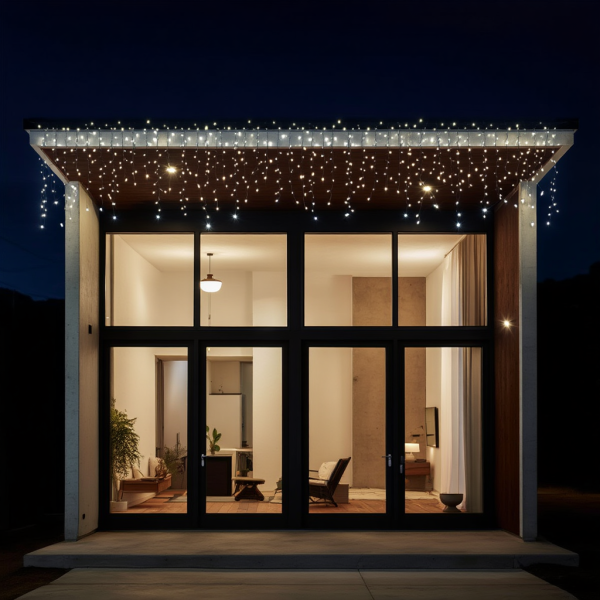 Вулична гірлянда Бахрома 12 м 200 LED білий провід Білий 12MWW - фото №2