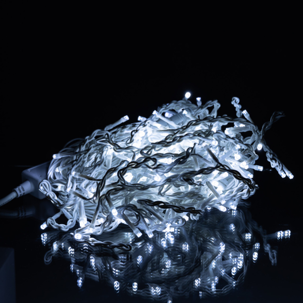Вулична гірлянда Бахрома 12 м 200 LED білий провід Білий 12MWW - фото №3