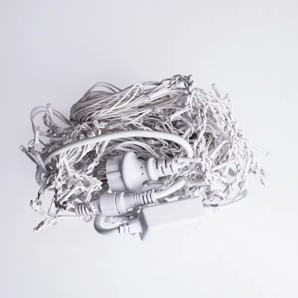 Вулична гірлянда Бахрома 12 м 200 LED білий провід Синій 12MWBL - фото №3