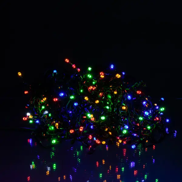 Вулична гірлянда Бахрома 20 м 335 LED гірлянда штора чорний провід Мультиколір 20MBML - фото №3