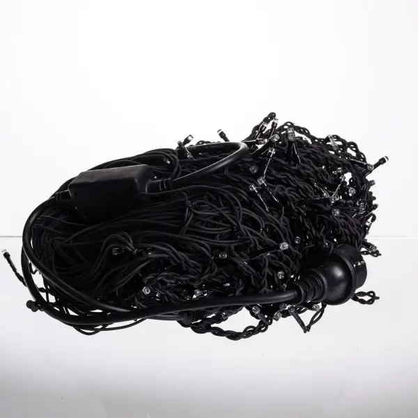 Вулична гірлянда Бахрома 20 м 335 LED гірлянда штора чорний провід Мультиколір 20MBML - фото №4