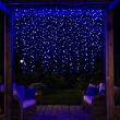 Вулична гірлянда Бахрома 20 м 335 LED гірлянда штора чорний провід Синій 20MBBL - фото №2