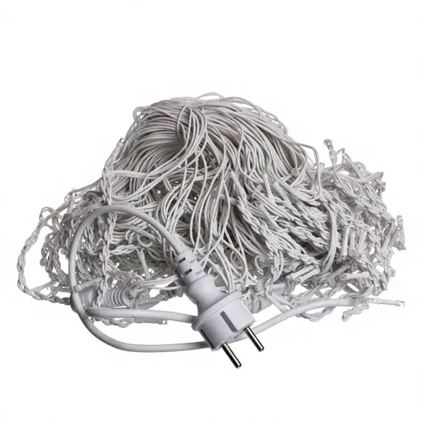 Вулична гірлянда Бахрома 25 м 405 LED гірлянда штора білий провід Багатобарвність 25MWML - фото №3