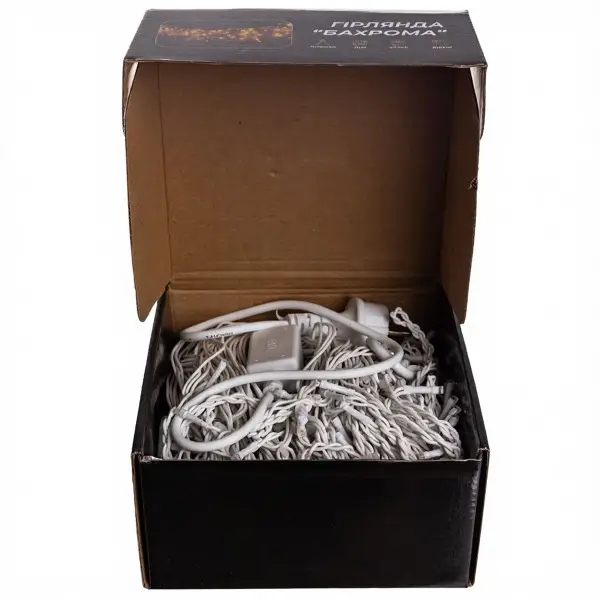 Вулична гірлянда Бахрома 25 м 405 LED гірлянда штора білий провід Синій 25MWBL - фото №4