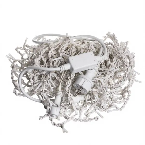 Вулична гірлянда Бахрома 25 м 405 LED гірлянда штора білий провід Жовтий 25MWY - фото №3