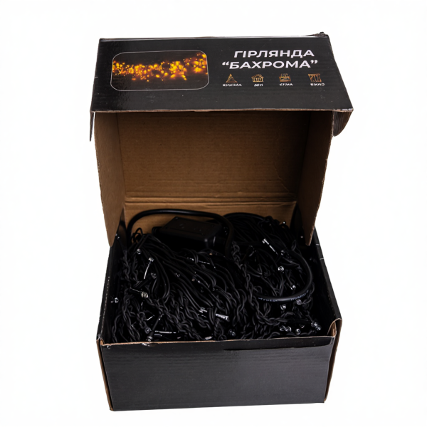 Вулична гірлянда Бахрома 25 м 405 LED чорний провід Синій 25MBBL - фото №4