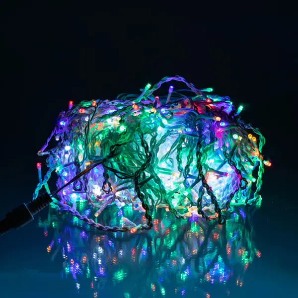 Вулична гірлянда Бахрома 36 м 600 LED білий провід Мультиколір 36MWML - фото №3