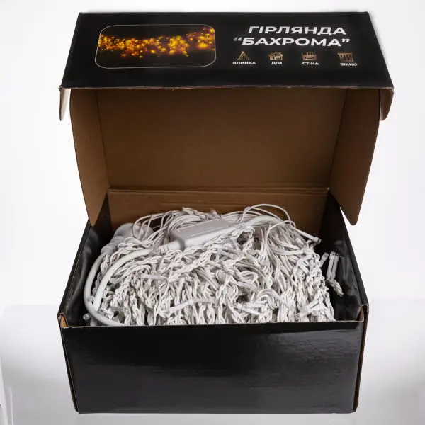 Вулична гірлянда Бахрома 36 м 600 LED білий провід Мультиколір 36MWML - фото №5