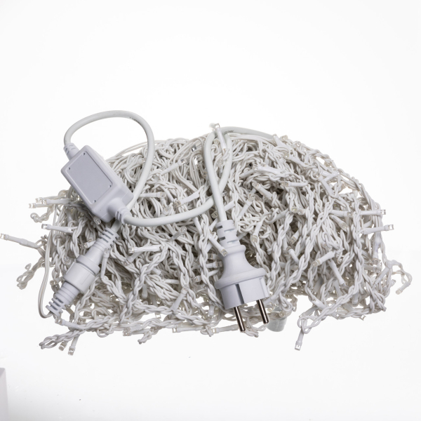 Вулична гірлянда Бахрома 36 м 600 LED білий провід Синій 36MWBL - фото №3