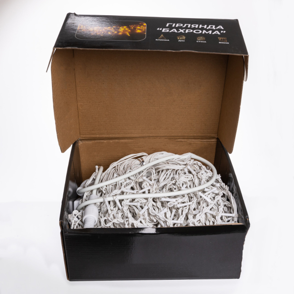 Вулична гірлянда Бахрома 36 м 600 LED білий провід Синій 36MWBL - фото №4