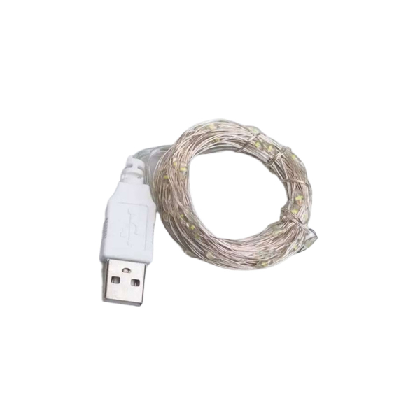 Гірлянда роса 20 метрів USB на 200 led світлодіодів крапля 20 метрів білий дріт мультиколор USB200L20MWML - фото №9