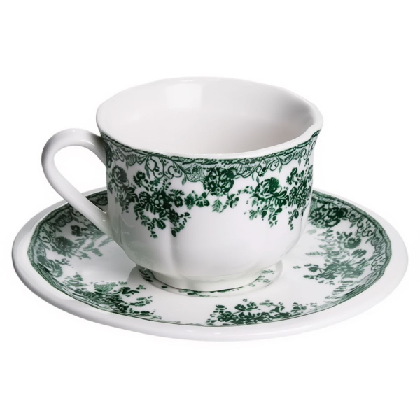 Столовий набір посуду 32 предмети на 6 осіб Vintage Elegant порцеляновий Зелений YY78-7A - фото №11