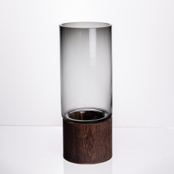 Ваза для квітів кругла скляна 25.5 (см) декоративна HP-19-162-2