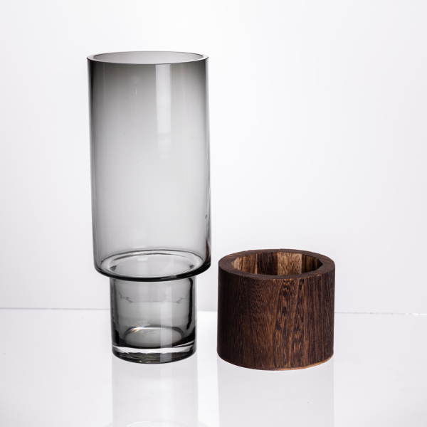 Ваза для квітів кругла скляна 25.5 (см) декоративна HP-19-162-2 - фото №2