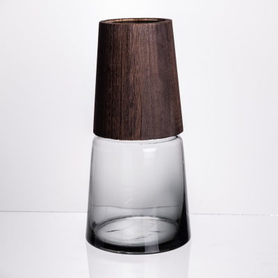 Ваза для квітів кругла скляна 28 (см) декоративна HP-19-161-2 - фото