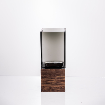 Ваза для квітів квадратна скляна 8×8×20 (см) декоративна HP-19-160-1 - фото