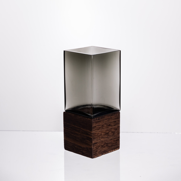 Ваза для квітів квадратна скляна 8×8×20 (см) декоративна HP-19-160-1 - фото №2