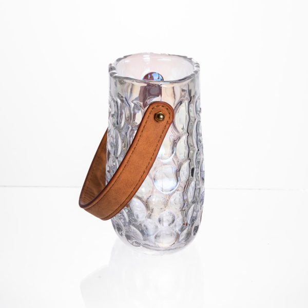 Ваза сумочка з ручкою 11.5×7.5×15 см декоративна Прозора HP-19-153-3 - фото №4