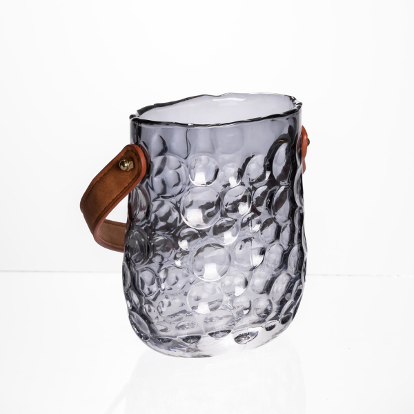 Ваза сумочка з ручкою 11,5×7,5×15 см 800 мл Сірий HP-19-153-2 - фото №2