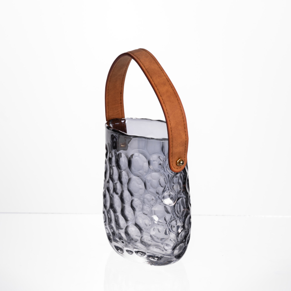 Ваза сумочка з ручкою 11,5×7,5×15 см 800 мл Сірий HP-19-153-2 - фото №4