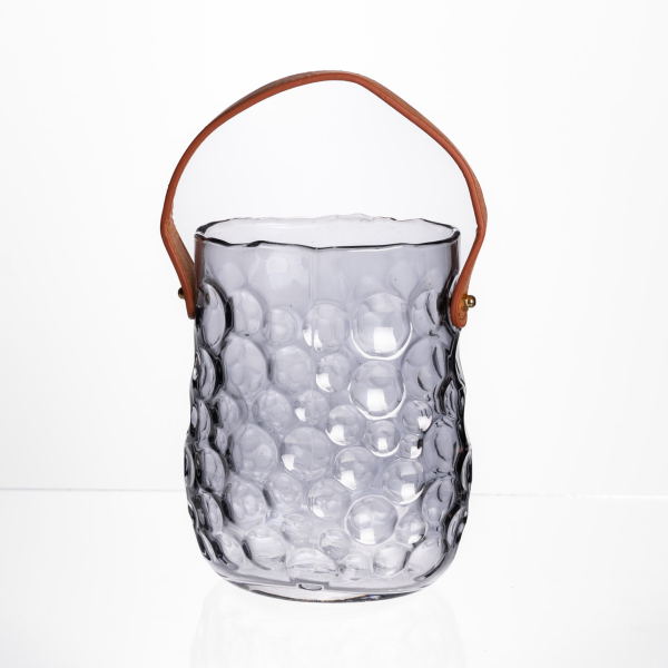 Ваза сумочка з ручкою 13×9.5×18 см декоративна Сірий HP-19-153-5 - фото