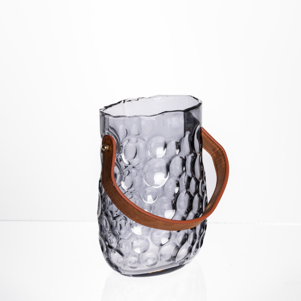 Ваза сумочка з ручкою 13×9.5×18 см декоративна Сірий HP-19-153-5 - фото №2