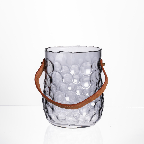 Ваза сумочка з ручкою 13×9.5×18 см декоративна Сірий HP-19-153-5 - фото №3