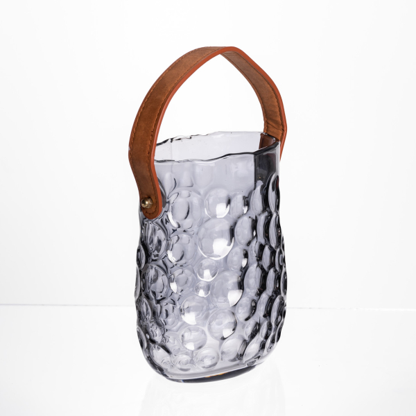 Ваза сумочка з ручкою 13×9.5×18 см декоративна Сірий HP-19-153-5 - фото №4