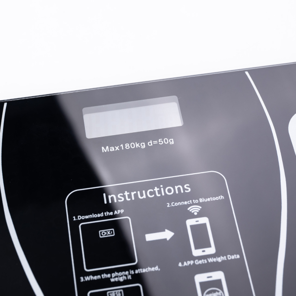 Смарт ваги електронні Sokany 26х26 см  до 180 кг з синхронізацією з телефоном чорні SK-19019B - фото №3