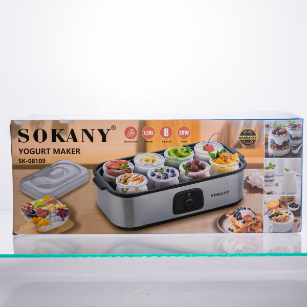 Йогуртниця електрична на 8 баночок по 180 (мл) 20 Вт SK-08109 - фото №7