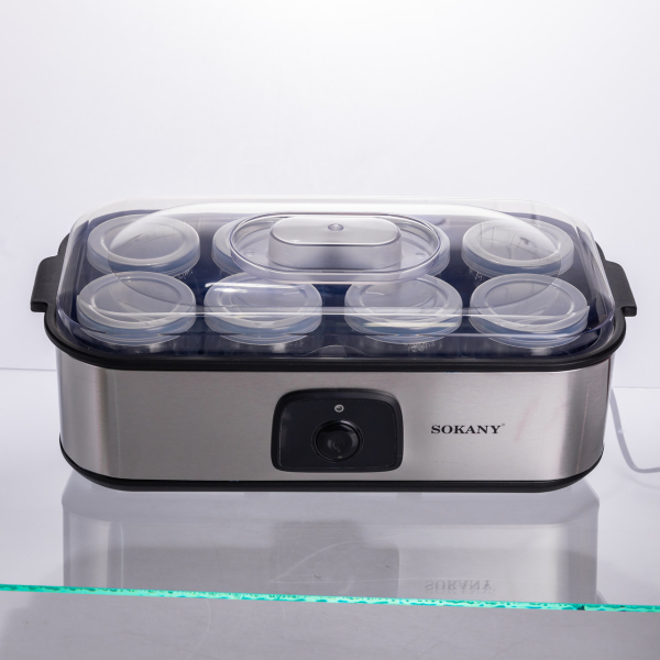 Йогуртниця електрична на 8 баночок по 180 (мл) 20 Вт SK-08109 - фото