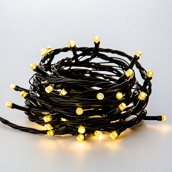 Новорічна гірлянда штора 3х2 м 144 LED кімнатна білий провід Жовтий ZWM32144LEDY - фото №9