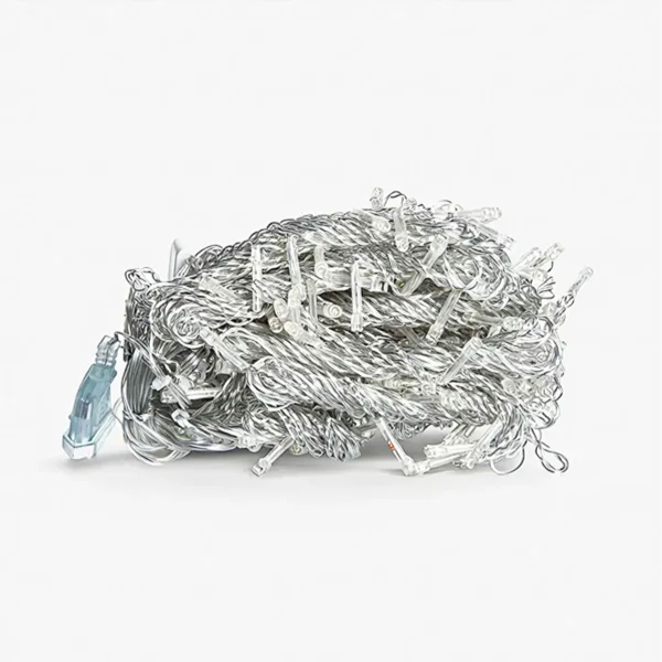 Новорічна гірлянда штора 3х3 м 192 LED кімнатна білий провід Жовтий ZWM33192LEDY - фото №7